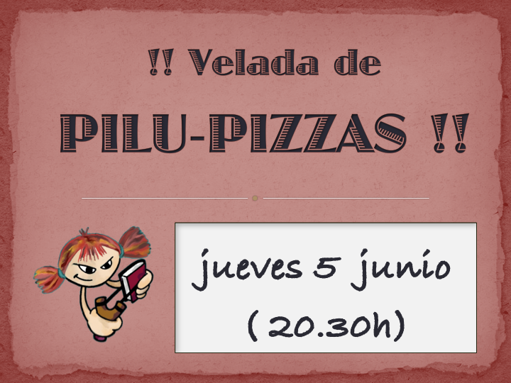 Este  jueves 5 de junio a partir de las 20:30, tendremos una nueva velada de pizzas! Os esperamos! L@s chic@s del pan