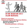 El día 20 de mayo de 2017 a las 10:00 presentamos    Primer paseo urbano por el Barrio del Pilar.   Salimos desde la Escuela Popular de Personas Adultas y la duración será […]