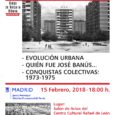 + JUEVES 15 de febrero a las 18:00 nuevo ciclo sobre la historia del Barrio del Pilar Primer encuentro: -Evolución Urbana -Quién fue José Banús… -Conquistas colectivas: 1973-1975 en el […]