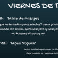 Este viernes 25 de mayo tapeo y tarde de masajes.  