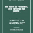 La Tienda Gratis cierra entre el 28 de julio y 8 de septiembre. El 8 de septiembre será el primer día de la reapertura post-verano. Un abrazo a tod@s!!!